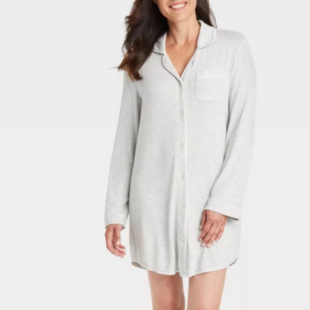 Stars Above Gray Nightgown
